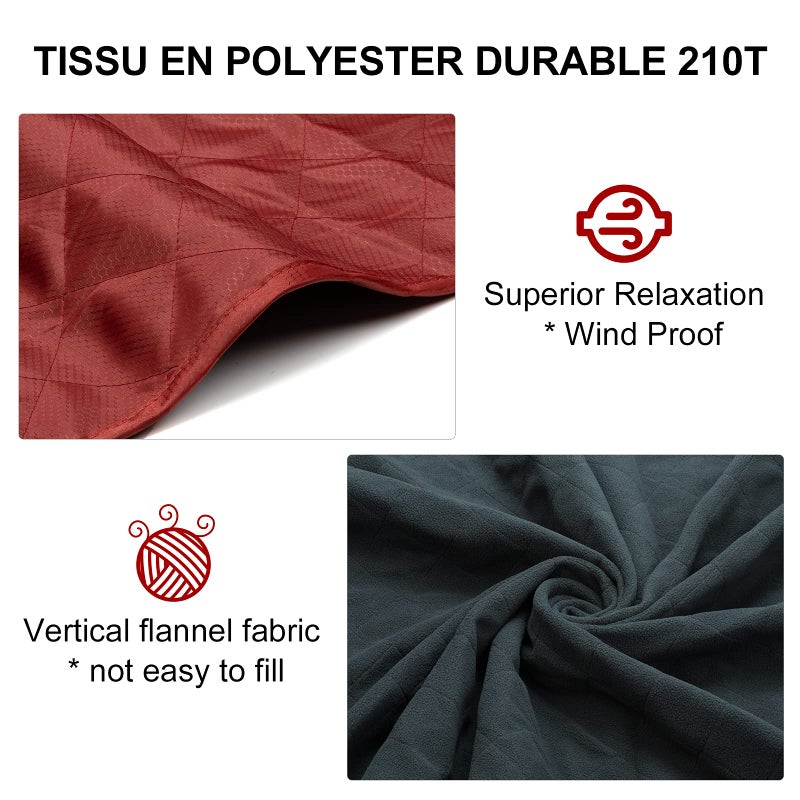 Forceatt Camping Blanket, 79" X 57" Large Outdoor Blanket, Sandproof, Waterproof for Outdoor Festivals, Beaches, Picnics, Stadiumï¼ŒCamping, Parks, Hiking, Travel, Family Suitable for 4 Seasons. - Image 4